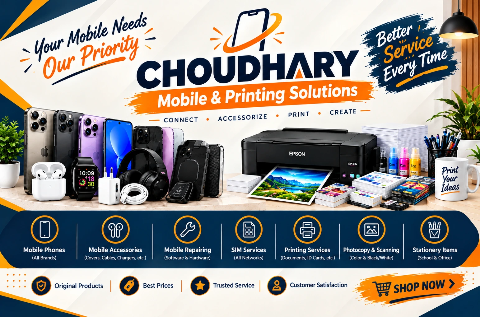Choudhary Mobile & Printing Solutions Banner (1)