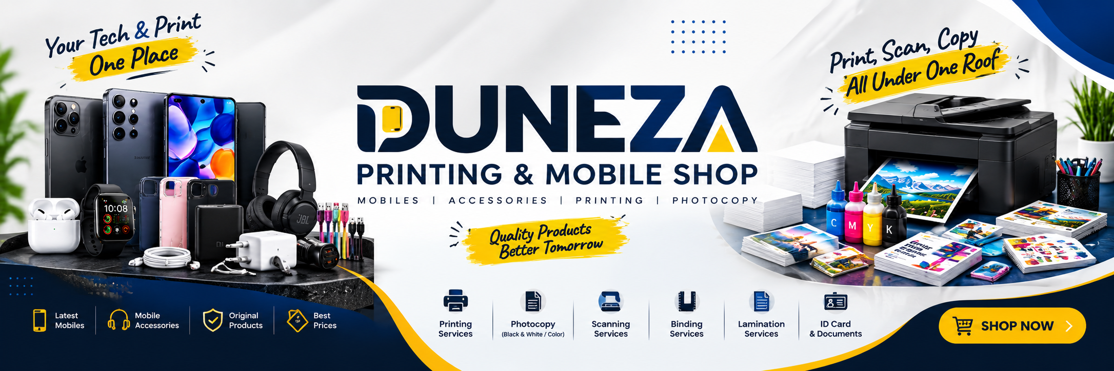 DUNEZA Printing & Mobile Shop Banner