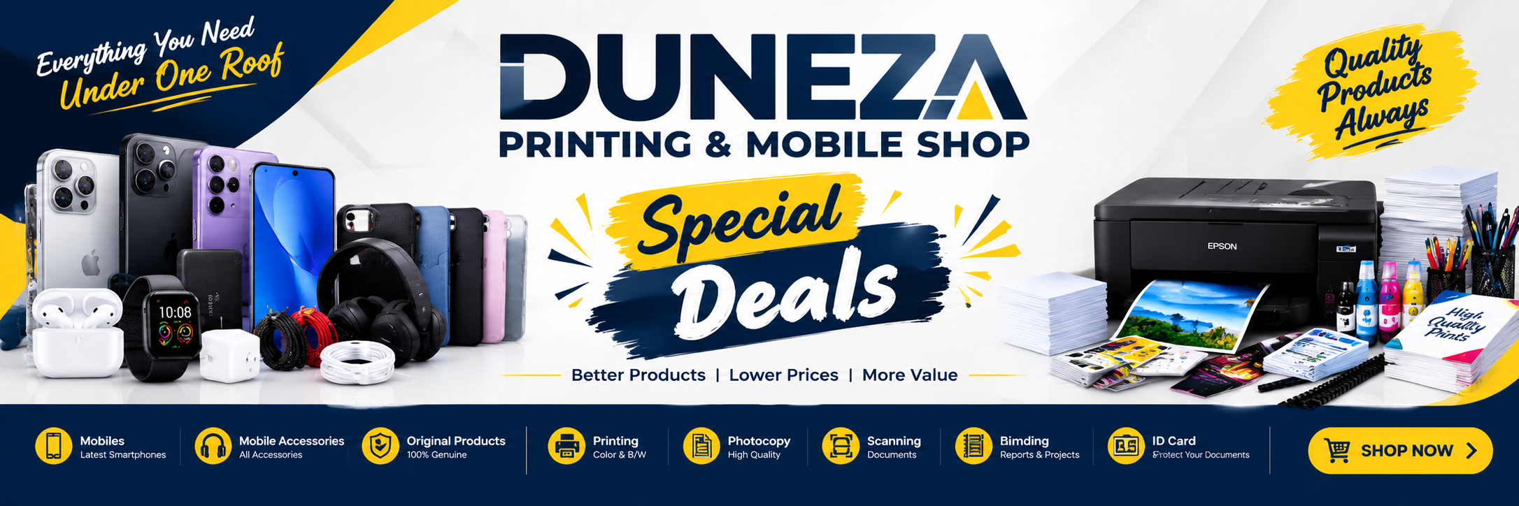 Duneza Special Deals Tech & Print Banner